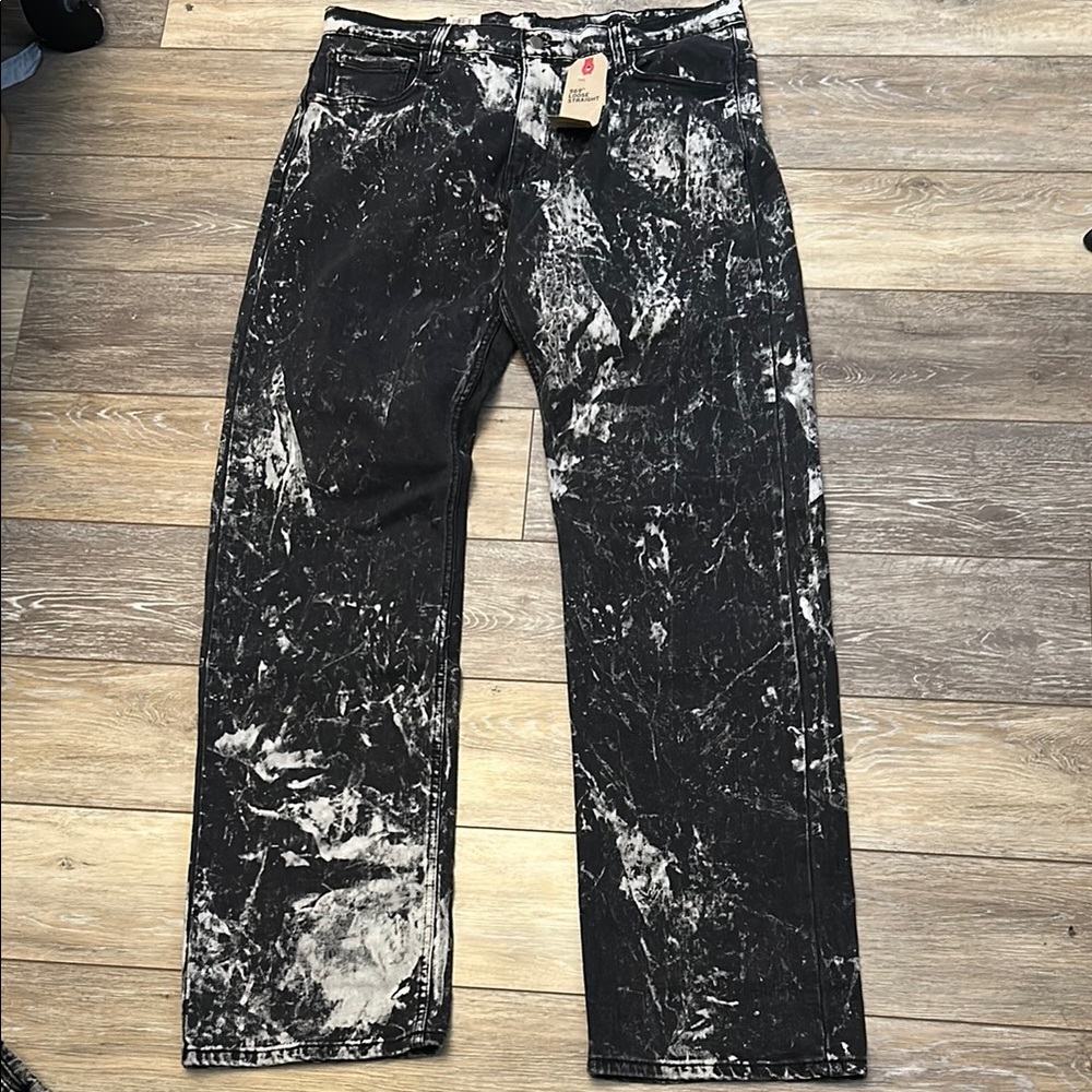 Levi's Black and White Patterned Jeans